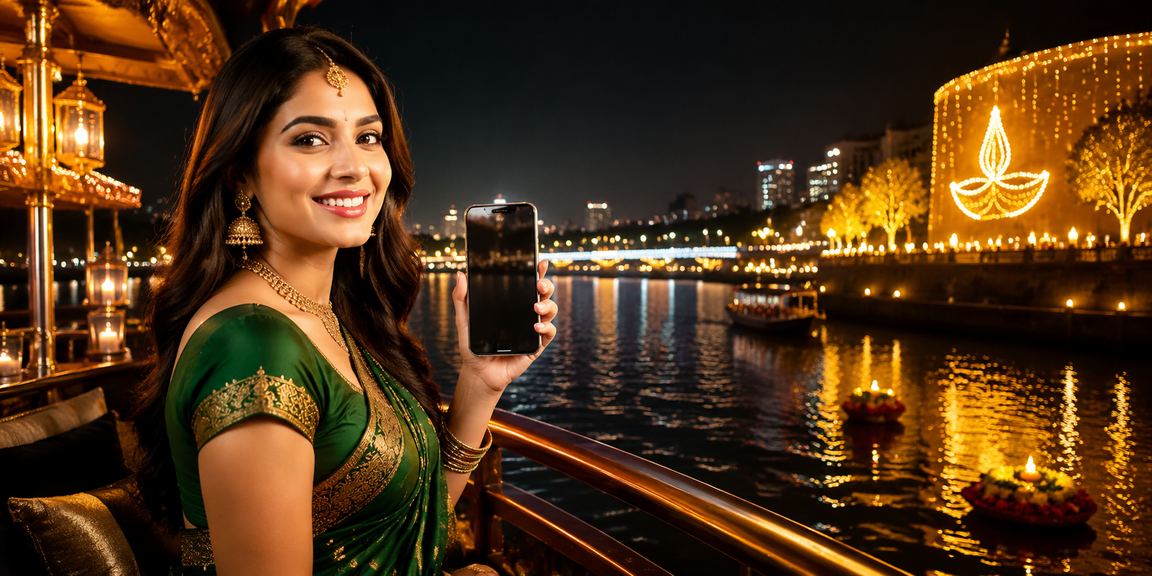 Mobile casino play near Ahmedabad Riverfront in evening