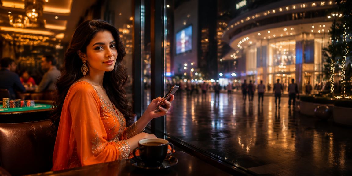Live Baccarat game session with model in India